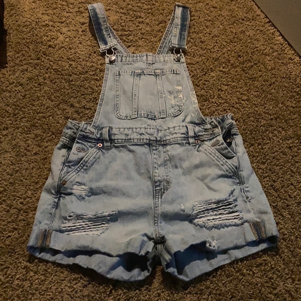 H&M light blue overalls